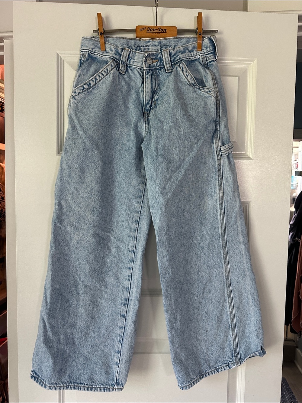 Light Wash Wide Leg girl’s Carpenter Jeans - old Navy